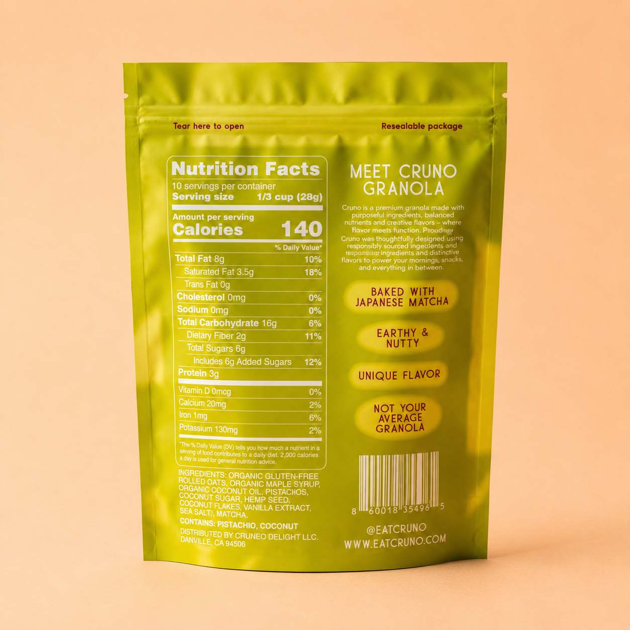 Pistachio & Matcha Granola